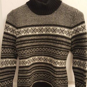 Gray and Black mock turtleneck sweater
